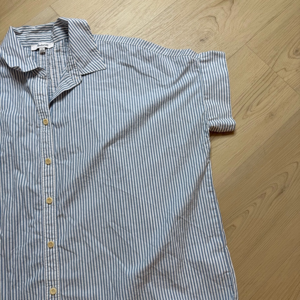 Madewell Oversized Button-Up Shirt Top - Picture 4 of 6
